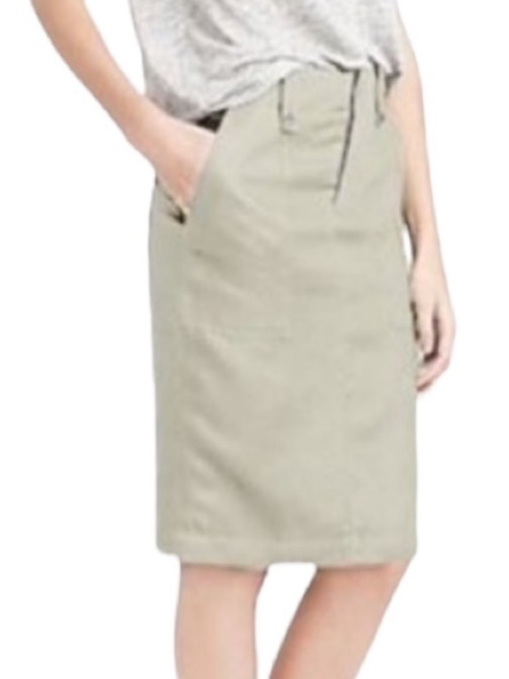 J. Crew Linen Cargo Pencil Skirt
